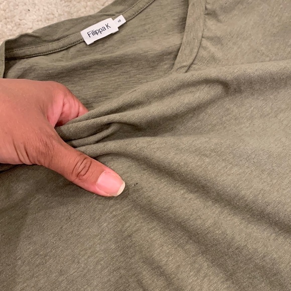 Filippa K Linen Olive Green Tee Shirt Dress - Picture 9 of 13